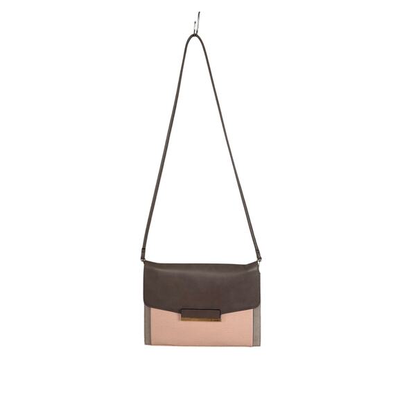 Mix No 6 Envelope Crossbody Cutch Purse Colorblock Pink Gray Snap Closure Modern - Picture 2 of 11